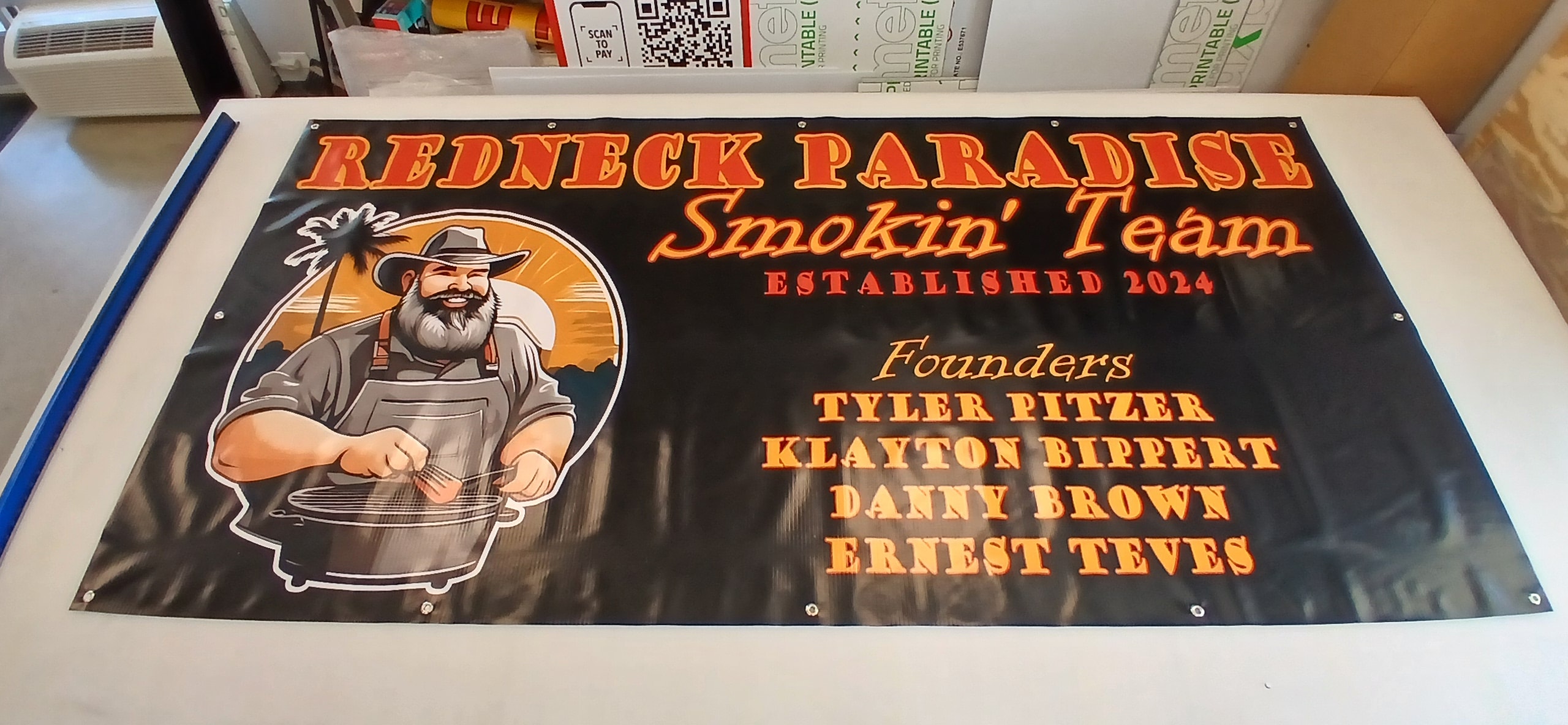 Redneck Paradise Smokin' Team Banner