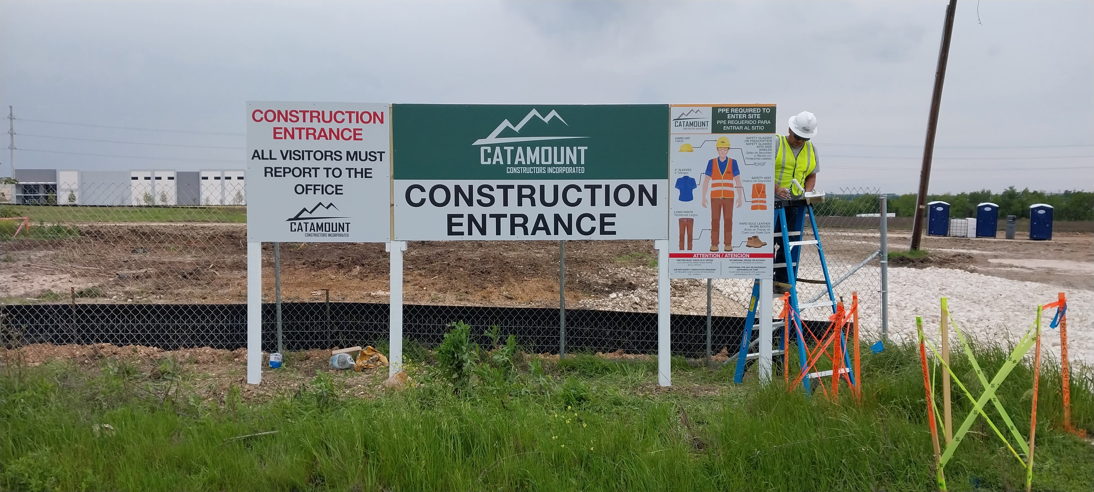 Construction Site Metal Signs