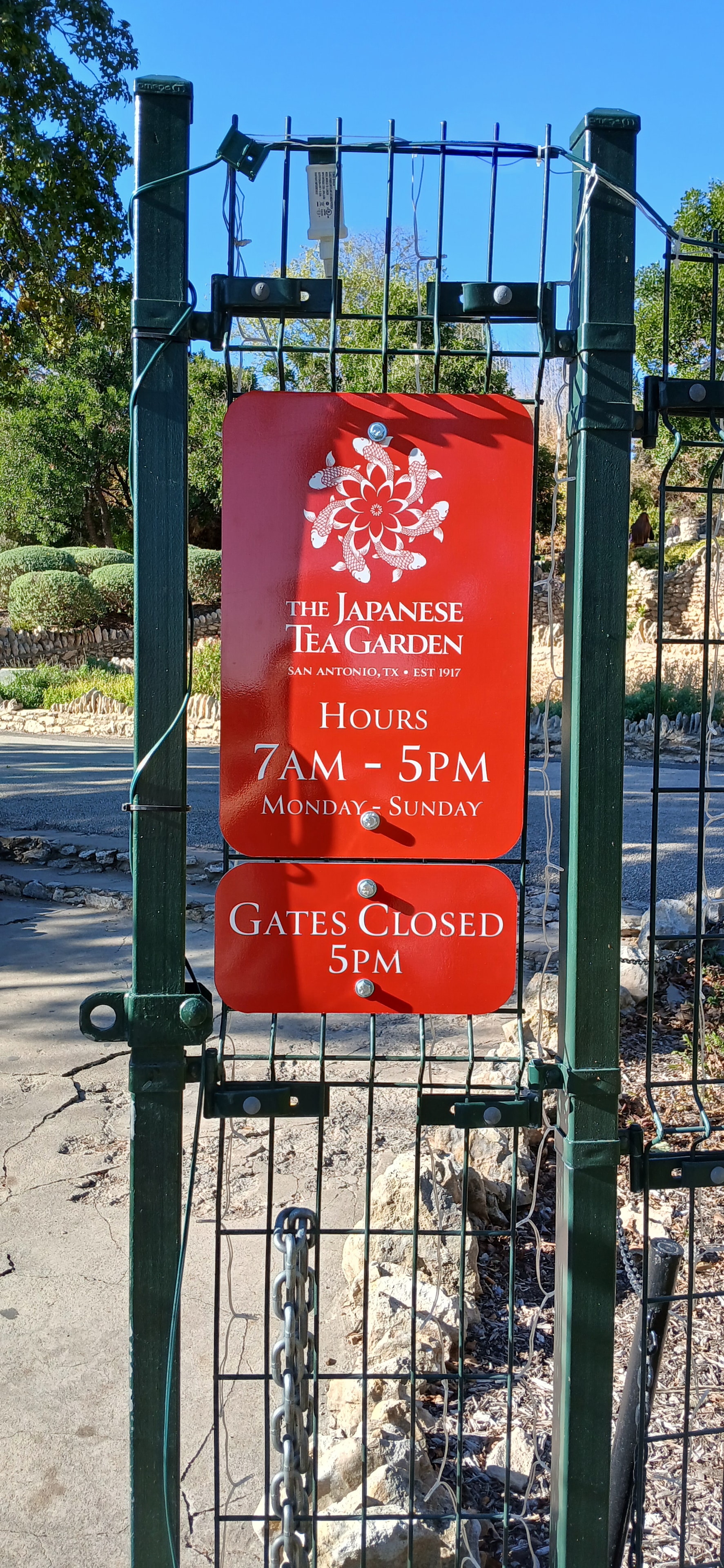 Japanese Tea Garden Metal Signs