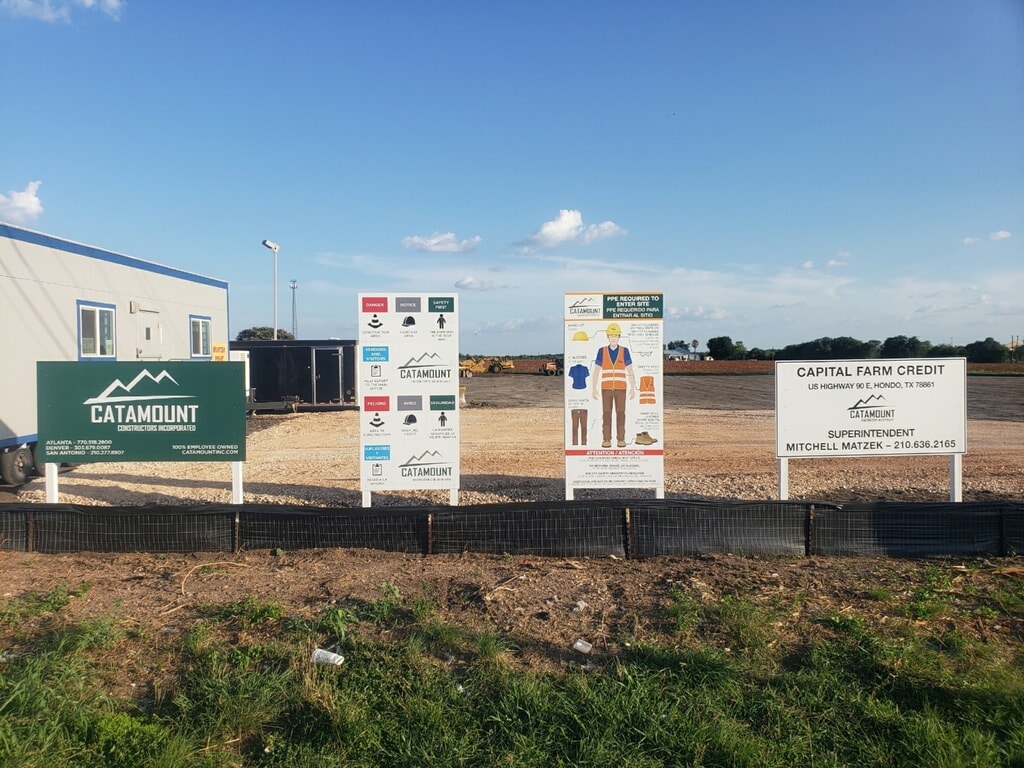 Catamount Construction Site Signs