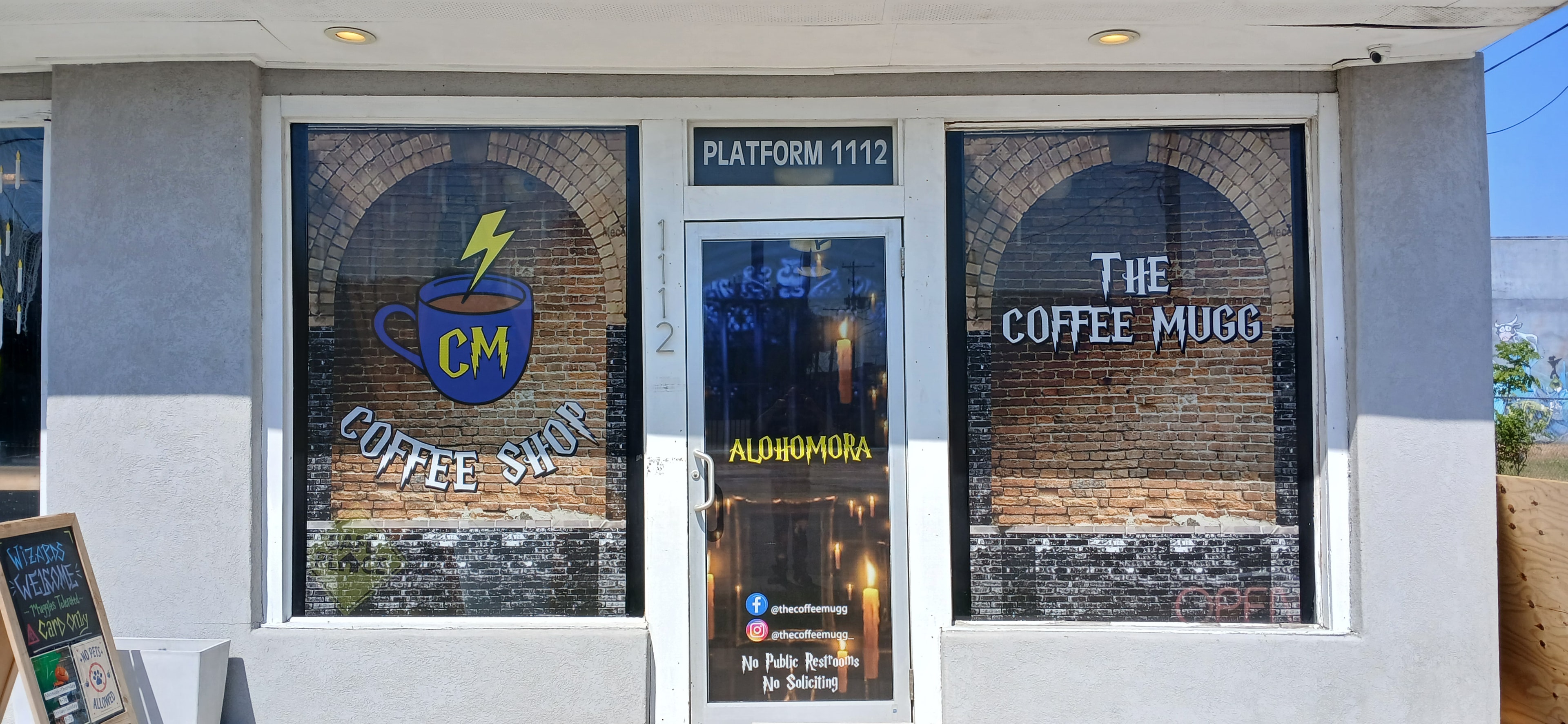 Coffee Mugg Window Graphics — Platform 1112